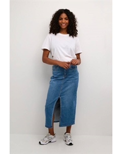 Юбка длиной до колена, цвет medium blue denim Kaffe