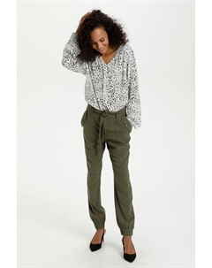 Блузка, цвет chalk/green watercolor dot Kaffe