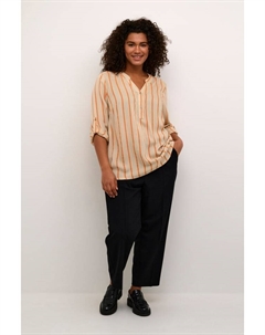 Блузка, цвет feather gray/melon stripe Kaffe curve