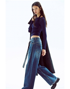 Двухслойный топ с перекрестным вырезом горловины, черный Pull & bear