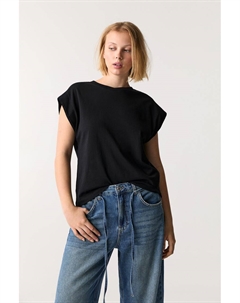 Объемный топ без рукавов, черный Pull & bear