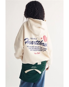 Толстовка с капюшоном «Разбитое сердце», экрю Pull & bear
