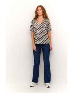 Блузка, цвет feather/black geometric print Kaffe