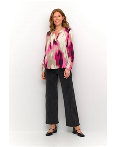 Блузка, цвет pink abstract print Kaffe