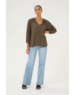 Блузка, цвет major brown/chalk dot Kaffe