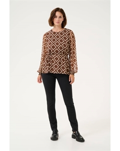 Блузка, цвет brown/turtledove graphic Kaffe