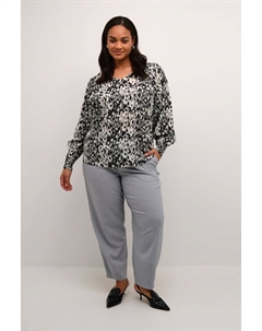 Блузка, цвет turtledove/black graphic Kaffe curve