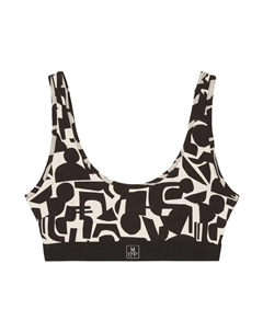 Бюстгальтер без косточек, цвет black/white cotton print Marc o'polo