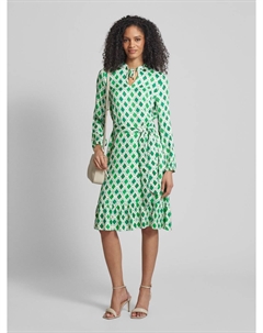 Платье миди с принтом по всей поверхности, светло-зеленый More&more