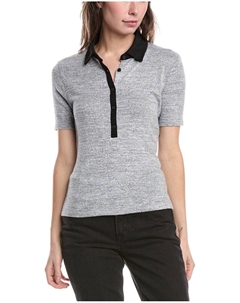 Трикотажная рубашка-поло с пуговицами, серый Rag & bone