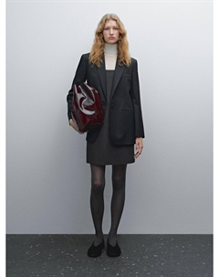 Классный шерстяной пиджак, синий Massimo dutti