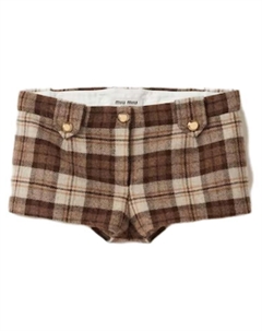 Повседневные шорты женские коричневые Miu miu