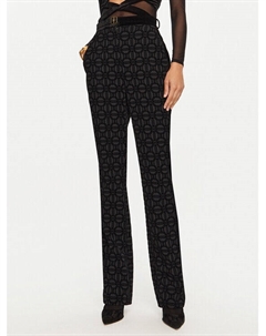 Брюки прямого кроя PA-051-47E2-V430, черный Elisabetta franchi