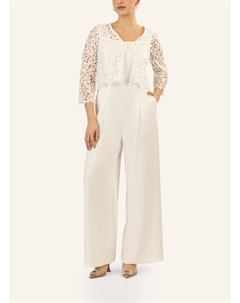 Свадебный комбинезон с кружевным жакетом, бежевый Apart