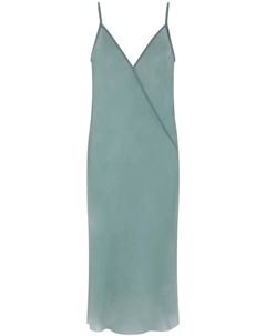 Платье миди с V-образным вырезом, синий Rick owens