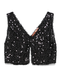 Топ с пайетками, черный Ermanno scervino