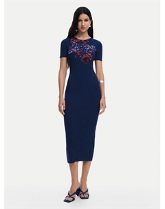 Платье облегающего кроя для повседневной носки 25SWVF13, синий Desigual