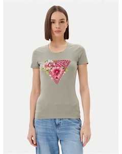 Облегающая футболка W5GI10 J1314, зеленый Guess