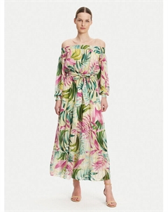 Летнее платье стандартный крой W5GT16 WH9Z2, зеленый Guess