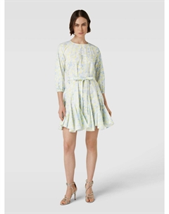 Мини-платье с цветочным узором модель «Каромалла», светло-голубой Hugo