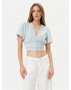 Блузка обычного кроя W5GH82 D5N81, голубой Guess