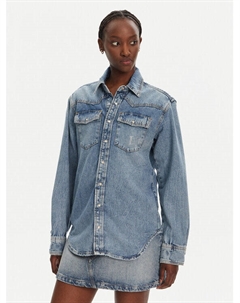 Свободная джинсовая рубашка UA5203 D4306, синий Liu jo