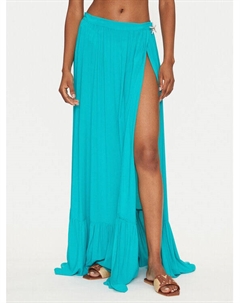 Юбка макси стандартный крой E5GD05 WH3X2, бирюзовый Guess