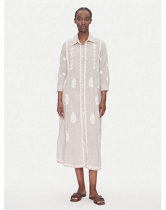 Летнее платье свободного покроя BC196, бежевый Selmark