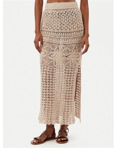 Юбка макси облегающая BC172, бежевый Selmark