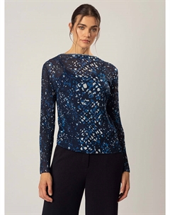 Лонгслив, темно-синий Apart