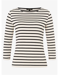 Лонгслив, белый/черный More&more