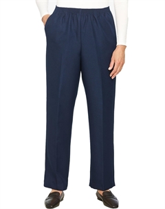 Женские прямые брюки из полиэстера Plus, темно-синий Alfred dunner