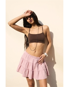 Юбка со вставками, розовый Pull & bear