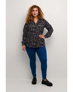 Блузка, цвет brindle/midnight doodle print Kaffe curve