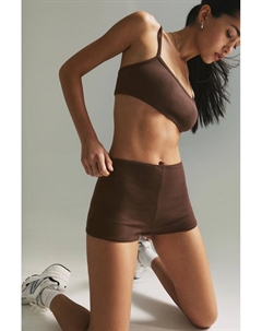 Эластичные спортивные шорты, коричневый Pull & bear