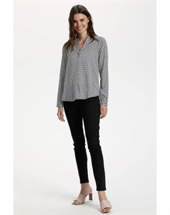 Блузка, цвет black/chalk fan print Kaffe