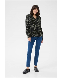 Блузка, цвет black/green lettuce ditzy Kaffe