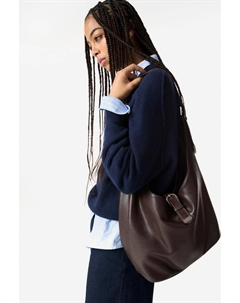 Сумка для покупок из искусственной кожи с пряжкой, коричневый Pull & bear