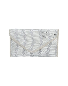 Клатч, серебряный Faina