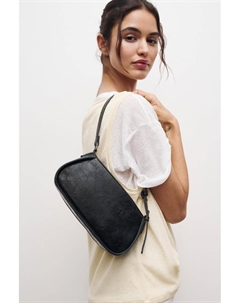 Сумка через плечо с декоративными швами, черный Pull & bear