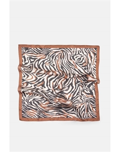 Шарф с анималистичным принтом, коричневый Pull & bear