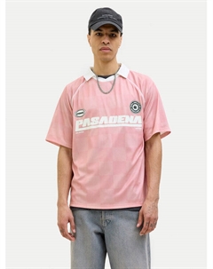 Свободная рубашка поло Retreat 12277379, розовый Jack & jones