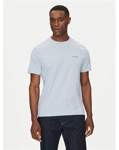 Футболка обычного кроя Linear Box Logo K10K114152, голубой Calvin klein