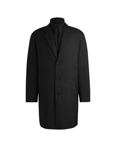 Легкое водоотталкивающее утепленное пальто с внутренней застежкой-молнией, черный Boss