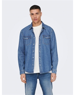 Рубашка, синий Only & sons