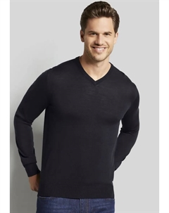 Свитер с V-образным вырезом, цвет морской волны Bugatti