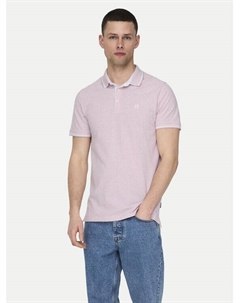 Рубашка поло стандартный крой Fletcher 22024827, розовый Only & sons