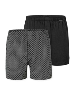 Трусы боксеры, черный/белый Schiesser