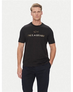 Футболка обычного кроя C0P1239, черный Paul & shark