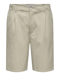 Шорты из ткани обычного кроя Lou 22032473, бежевый Only & sons